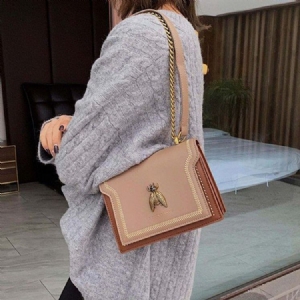 Bolsas Crossbody Feminino De Pu Retângulo Corrente