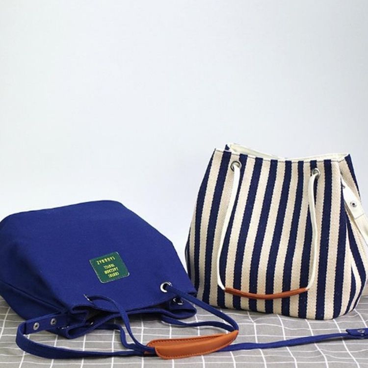 Bolsas De Ombro Em Formato De Barril De Faixa De Lona