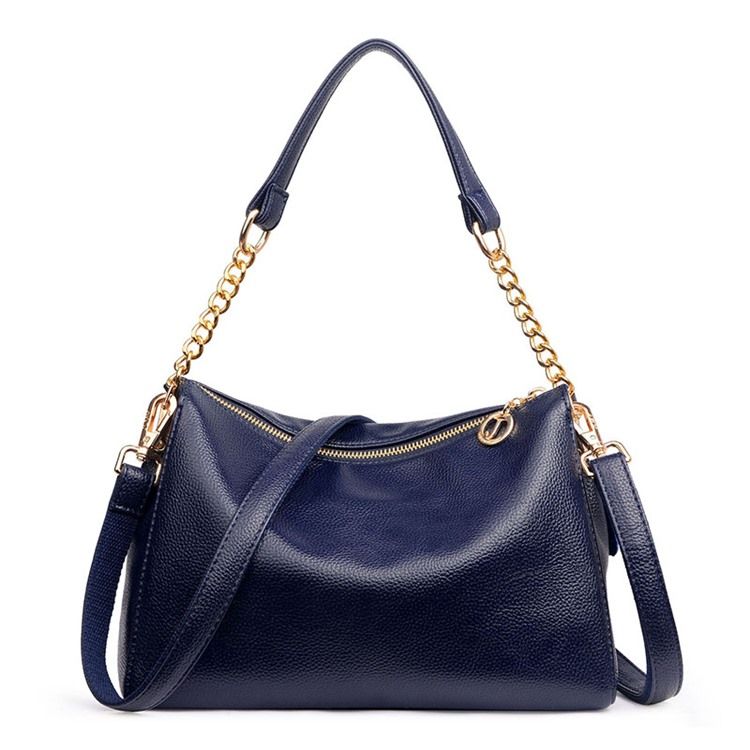 Bolsas De Ombro Femininas Retangulares Lisas Com Corrente De Pu
