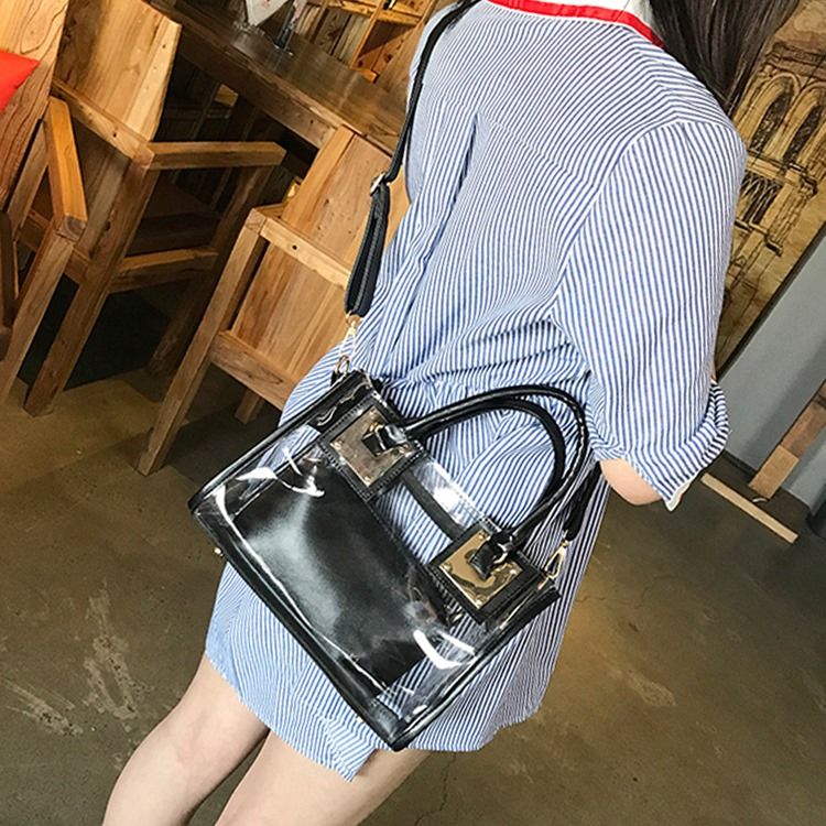 Bolsas De Ombro De Fio Liso Pu