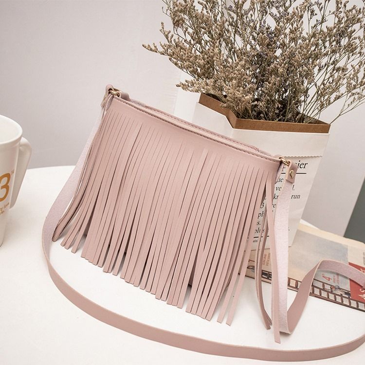 Bolsas De Ombro Quadradas Com Borla Simples