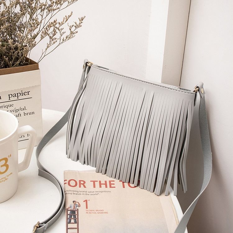 Bolsas De Ombro Quadradas Com Borla Simples