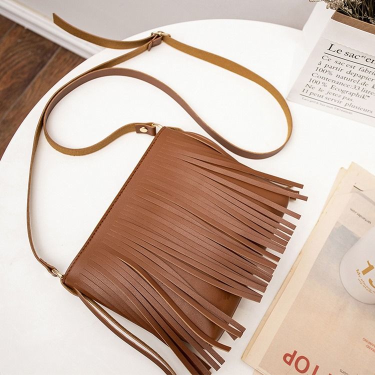 Bolsas De Ombro Quadradas Com Borla Simples