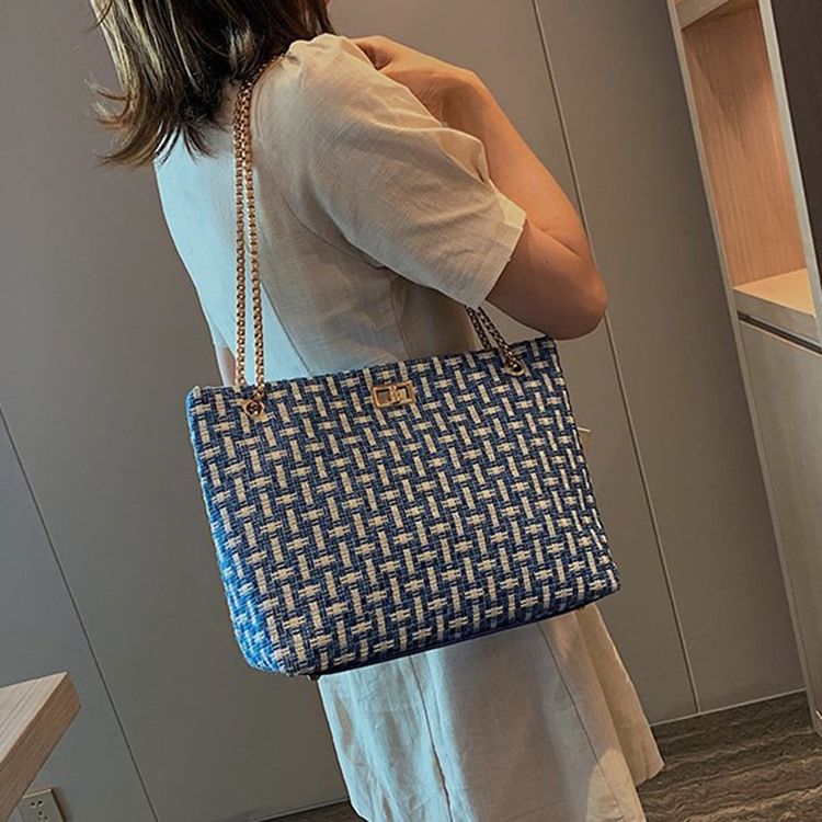 Bolsas De Ombro Retangulares Com Corrente De Malha