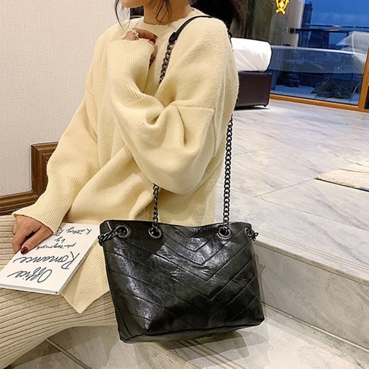 Bolsas De Ombro Retangulares Com Corrente De Pu