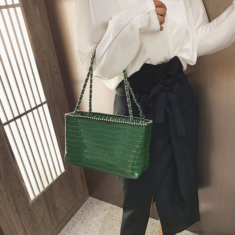Bolsas De Ombro Retangulares Xadrez De Pu