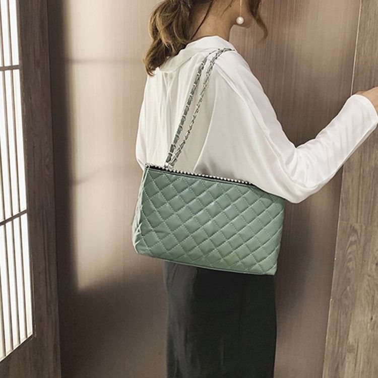 Bolsas De Ombro Retangulares Xadrez De Pu