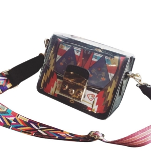 Lock Pu Cartoon Flap Bolsas Crossbody