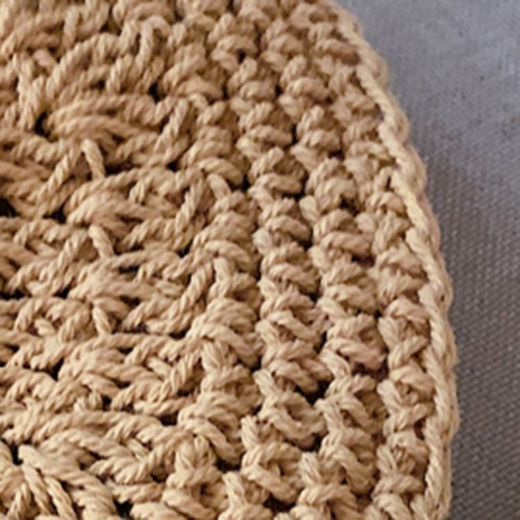 Mala Crossbody Circular Simples Tricotada De Grama
