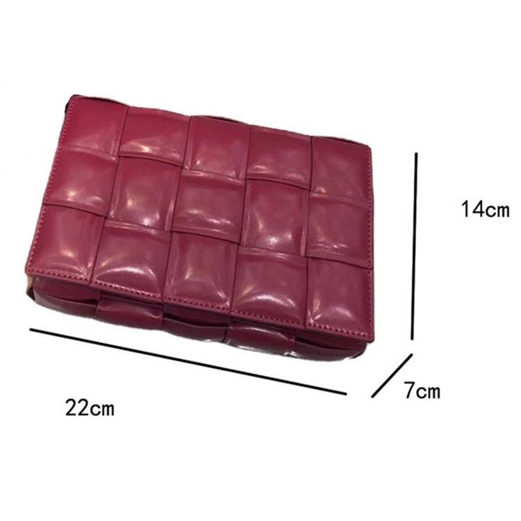 Malas Femininas Crossbody Retângulo De Fio Liso De Pu