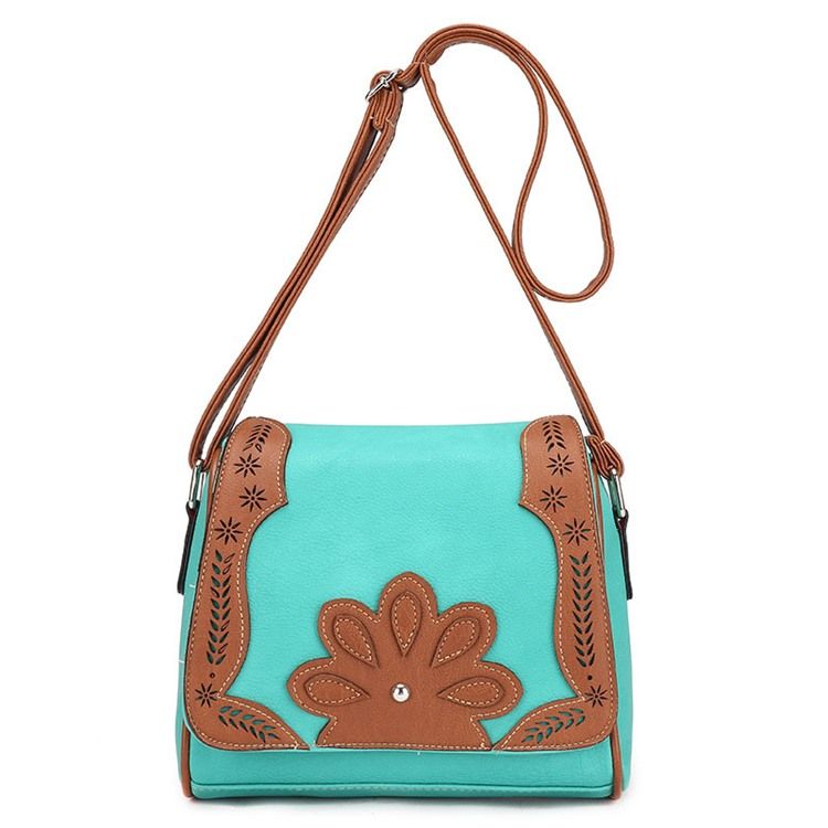 Saco Crossbody Com Decoração Floral Em Forma De Travesseiro Vintage