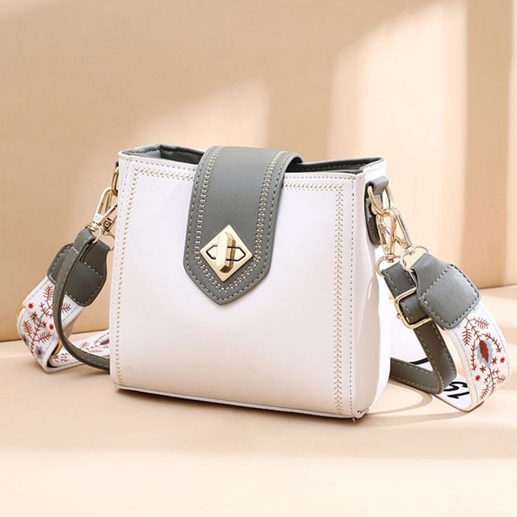 Sacos Crossbody Casuais Retangulares De Fio Simples De Pu