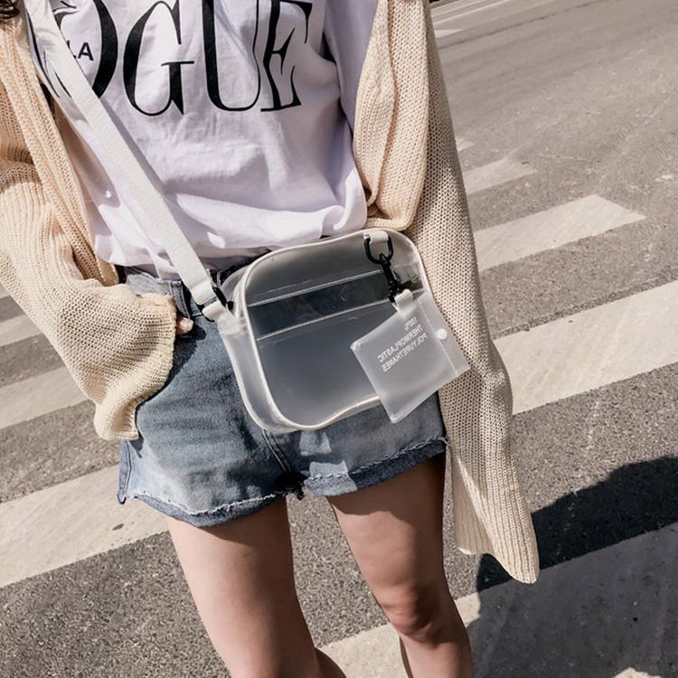Sacos Crossbody Com Aba De Fio Liso De Pvc