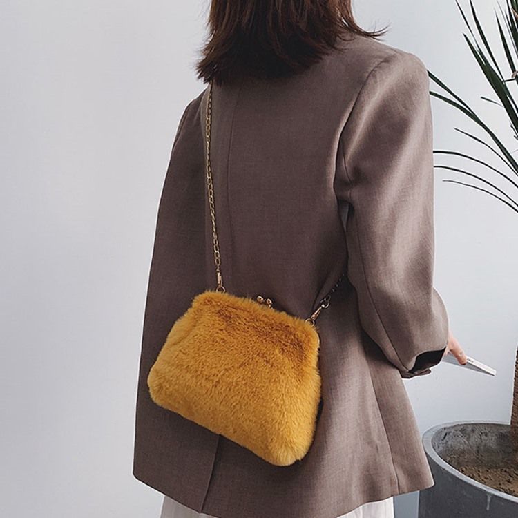 Sacos Crossbody Macios Retângulo Com Corrente