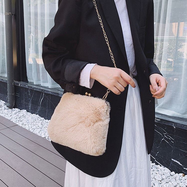 Sacos Crossbody Macios Retângulo Com Corrente