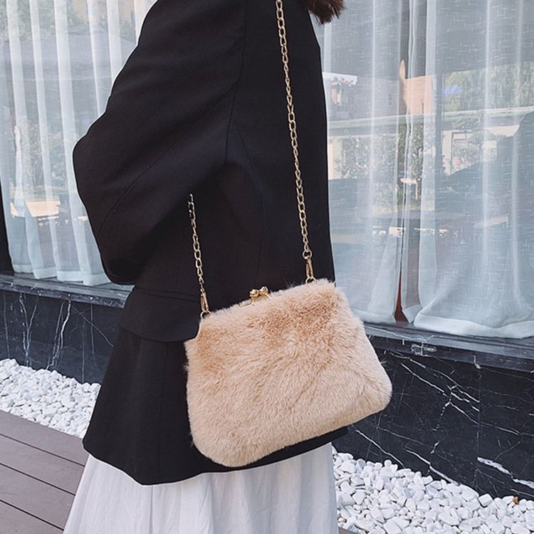 Sacos Crossbody Macios Retângulo Com Corrente