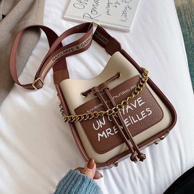 Sacos Crossbody Retângulo Com Fio De Pu Carta