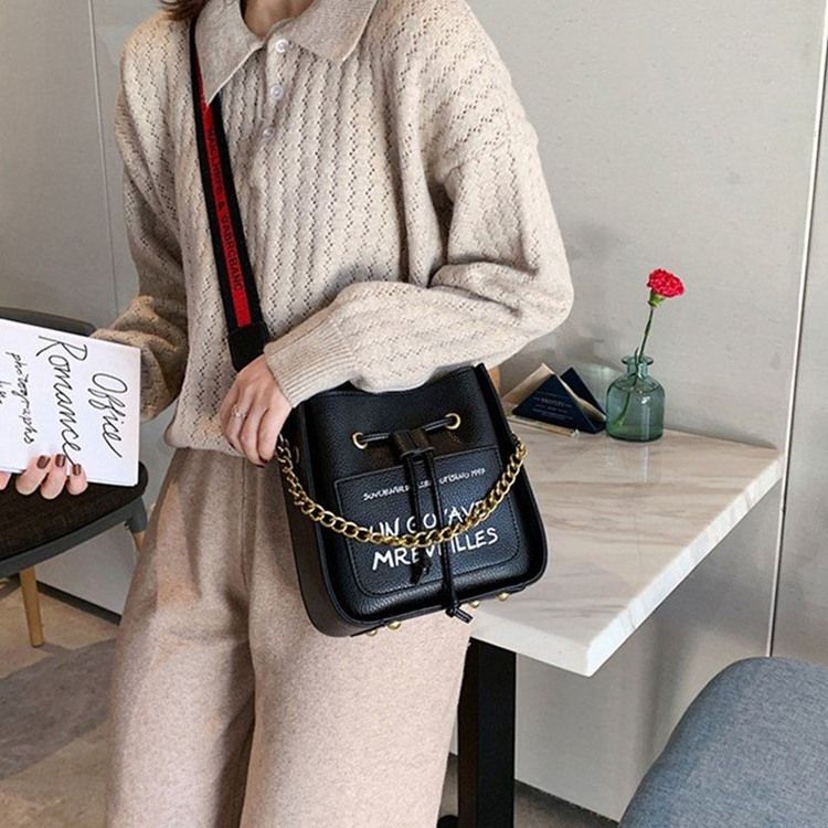 Sacos Crossbody Retângulo Com Fio De Pu Carta
