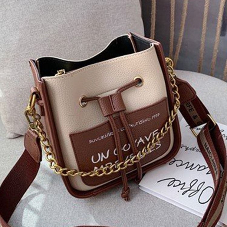Sacos Crossbody Retângulo Com Fio De Pu Carta