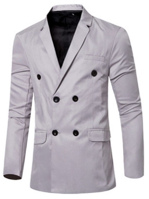Blazer Casual Masculino Com Peito Duplo