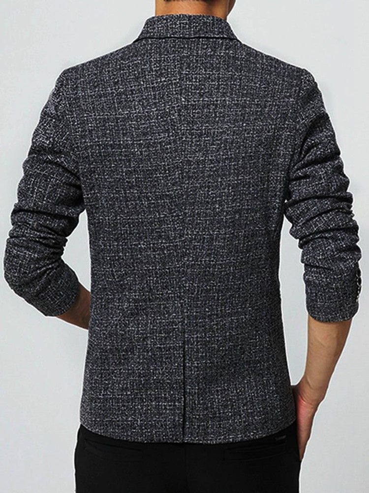 Blazer Lazer Masculino Liso Esguio Pequeno Fit Com Entalhe Lapela Básica Tamanho Pequeno