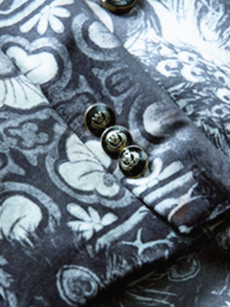 Blazer Masculino De Peito Único 3d Peacock Print Vogue Clássico