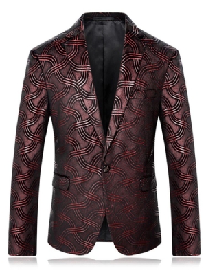 Blazer Masculino Slim Com Impressão De Um Botão Vogue