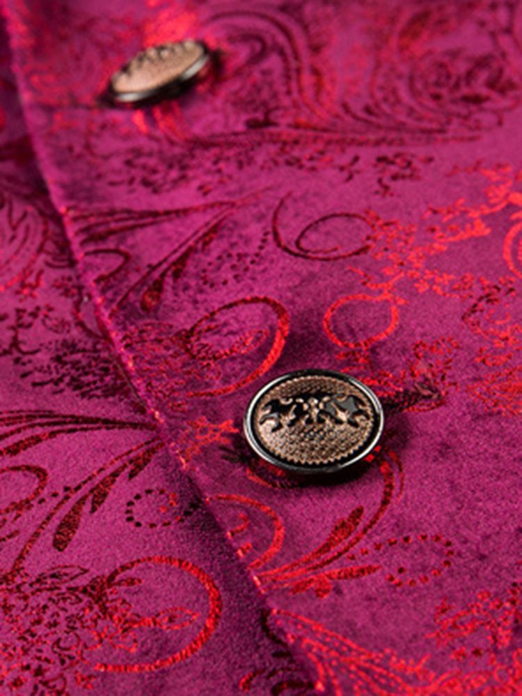 Blazer De Smoking Masculino Com Estampa Fina Lapela Estampada