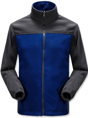 Bloqueio De Cor Estilo Grosso Estilo Gola Casual Jaqueta Masculina