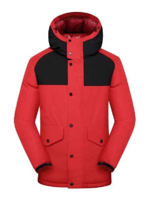 Casaco Acolchoado Masculino Com Zíper Com Capuz E Zíper Padrão Casual