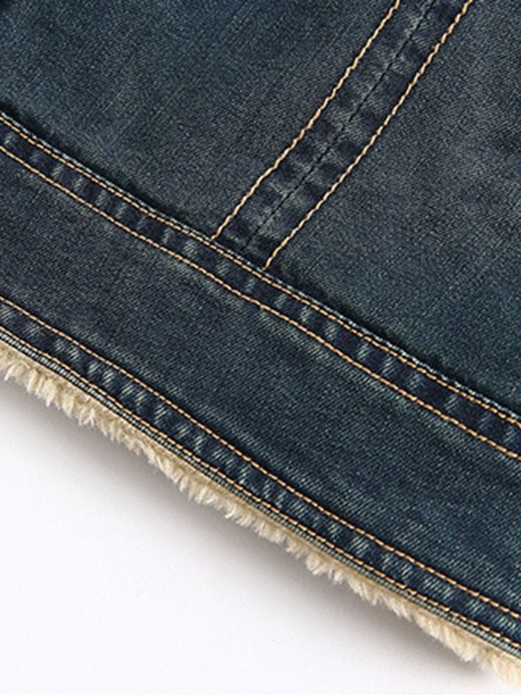 Casaco Masculino Casual Largo De Lapela Grossa