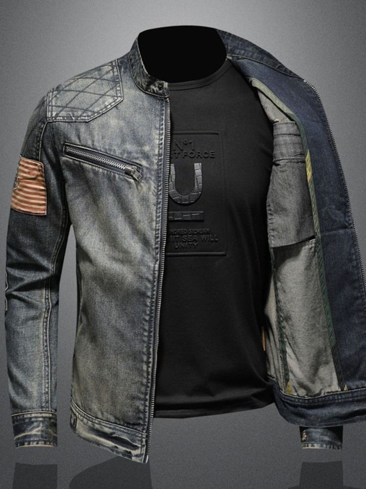 Casaco Masculino Desportivo Com Gola E Slim