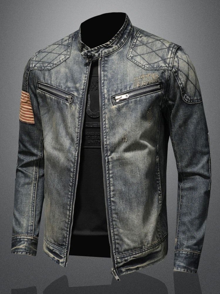 Casaco Masculino Desportivo Com Gola E Slim
