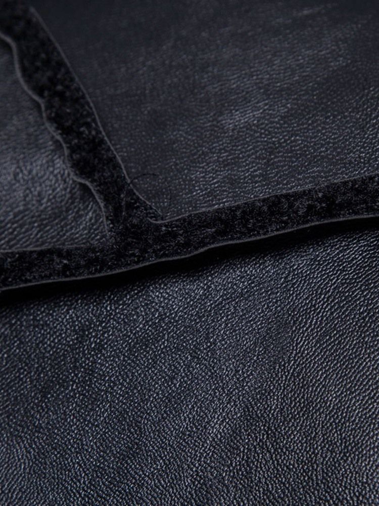 Casaco Masculino Patchwork Simples Lapela Com Zíper Europeu