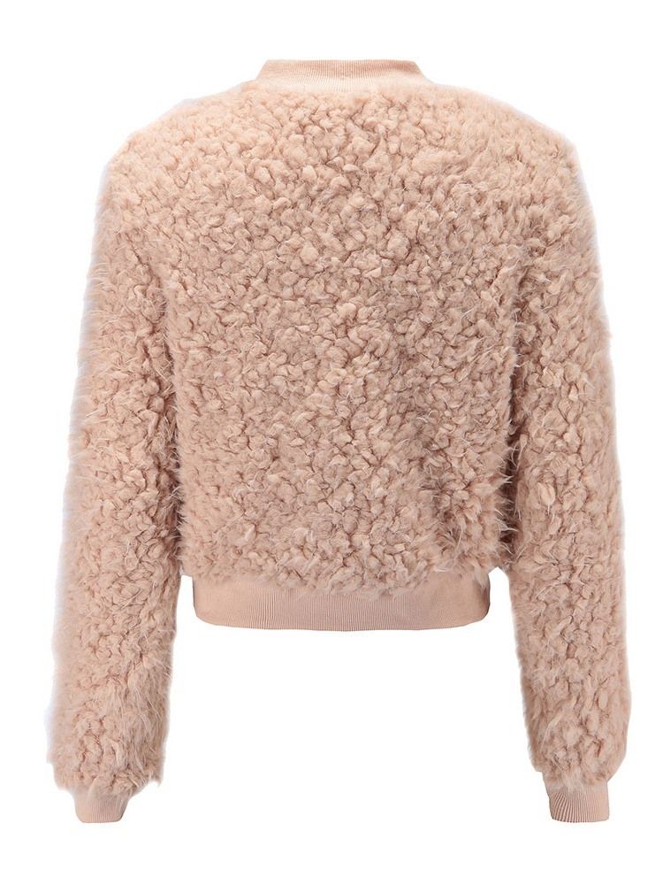 Casaco Regular De Inverno Feminino Com Manga Grossa E Grossa De Nove Pontos