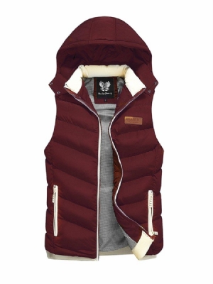 Colete Masculino Casual Slim Com Zíper Liso