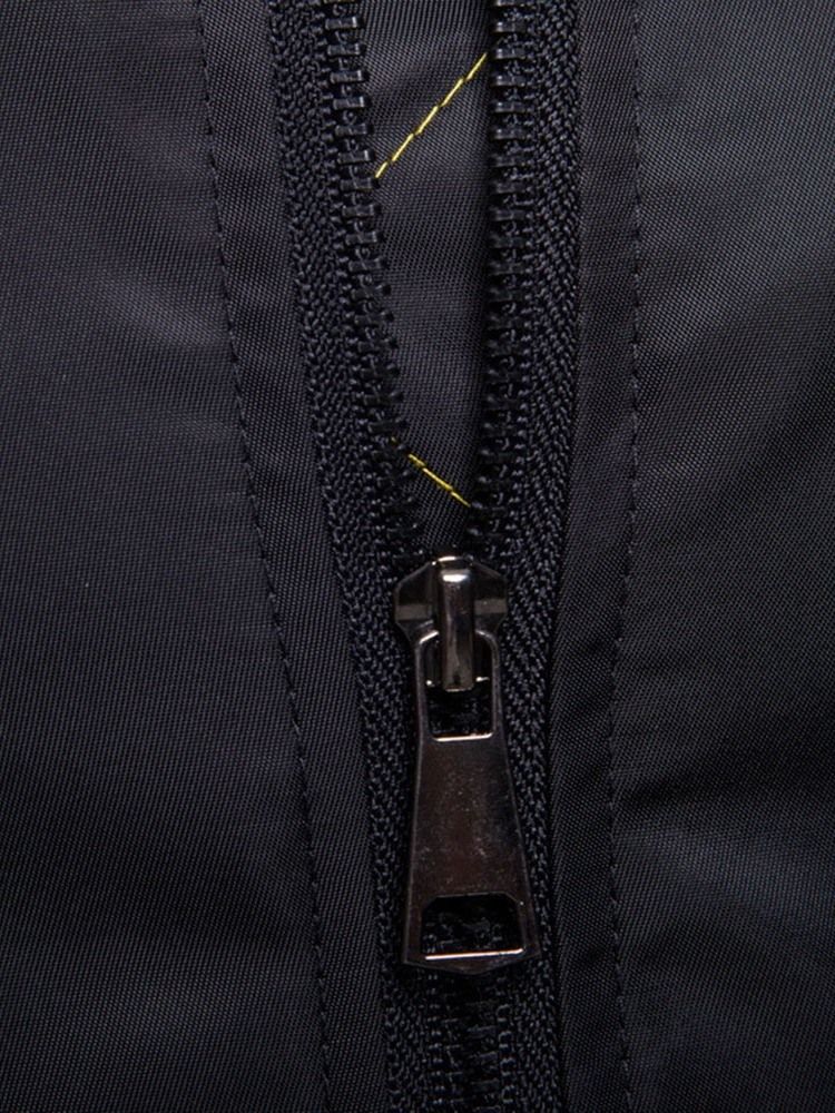 Jaqueta Casual Masculina De Gola Com Zíper De Cor Block