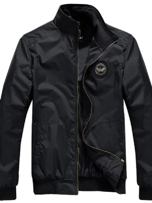 Jaqueta Europeia Slim Masculina De Colarinho Patchwork