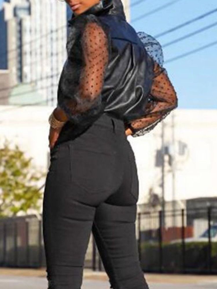 Jaqueta Feminina De Couro Da Moda Africana Padrão Slim Pu