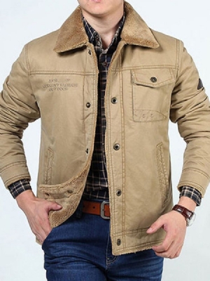 Jaqueta De Lapela Com Bolso Com Peito Único Masculino