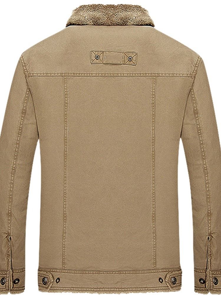 Jaqueta De Lapela Com Bolso Com Peito Único Masculino