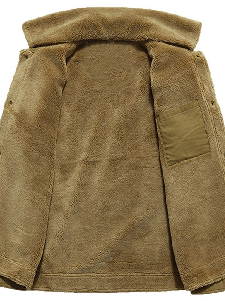 Jaqueta De Lapela Com Bolso Com Peito Único Masculino