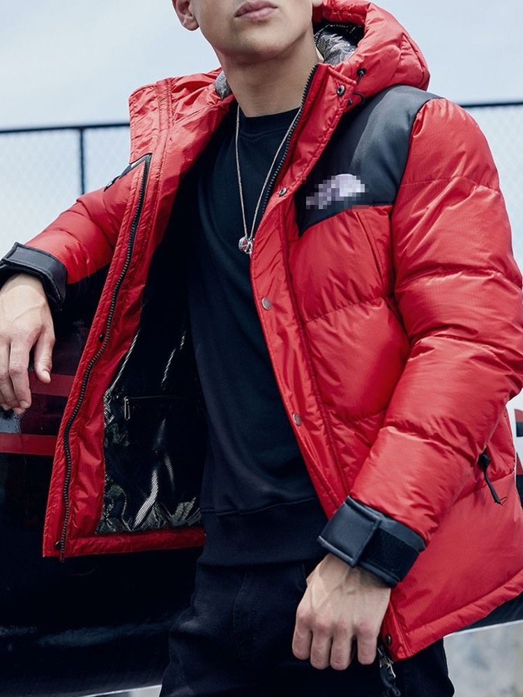 Jaqueta Masculina Com Capuz E Zíper Estilo Europeu