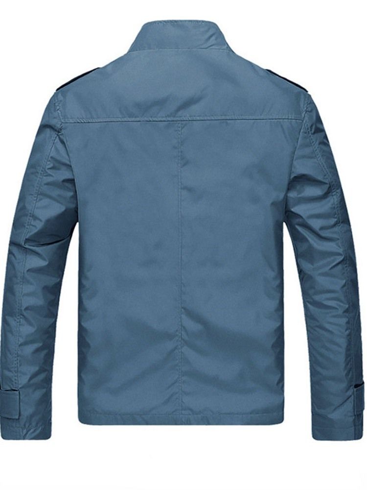 Jaqueta Masculina Estilo Zíper Com Gola Fina