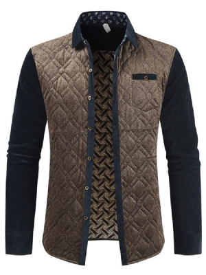 Jaqueta Masculina De Lapela Patchwork Outono Colorida
