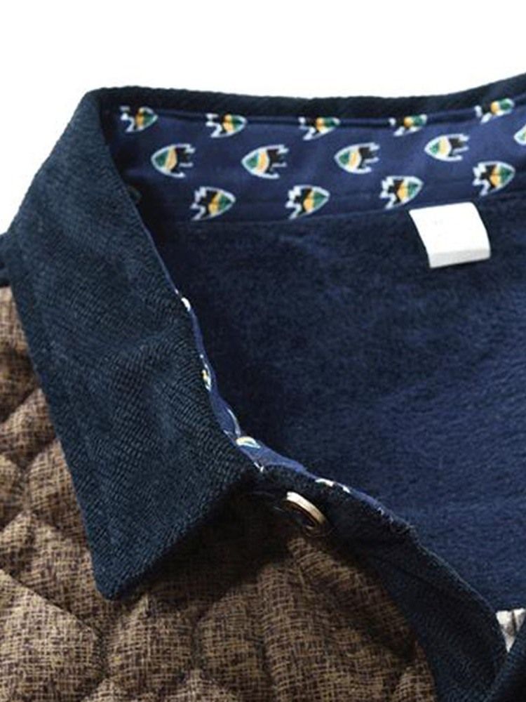 Jaqueta Masculina De Lapela Patchwork Outono Colorida