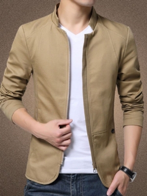 Jaqueta Masculina Lisa Com Zíper Grosso