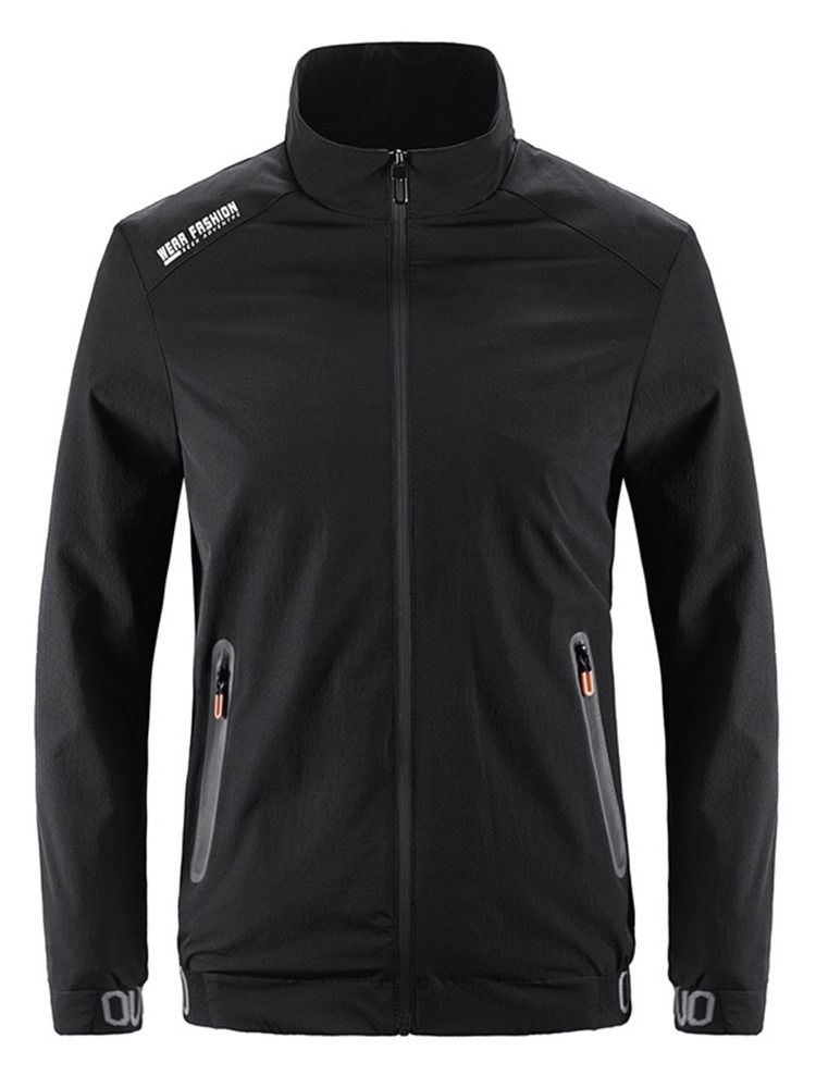 Jaqueta Slim Masculina Com Estampa De Gola