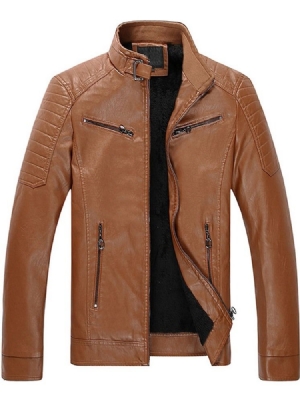Jaqueta Slim Masculino Europeu Com Gola Zíper