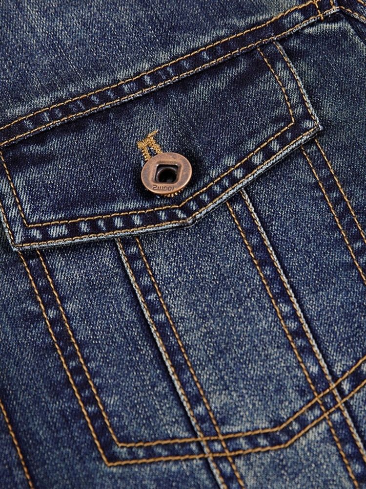 Jaqueta Solta Masculina De Lapela Patchwork De Lã Artificial